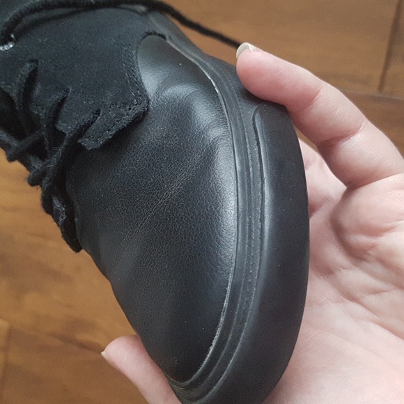 Lacoste Ortholite Esparre Chukka Black High Top Shoes Boys Size 1 - Picture 14 of 16